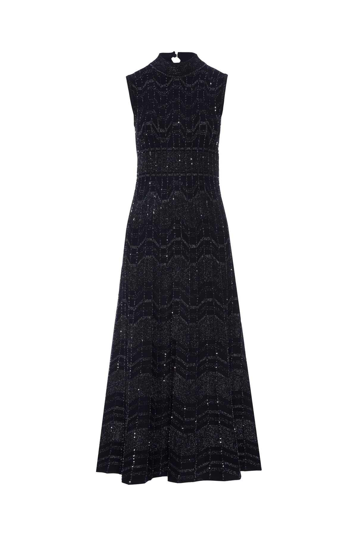 DXT-63355 NAVY SEQUIN KNIT DRE