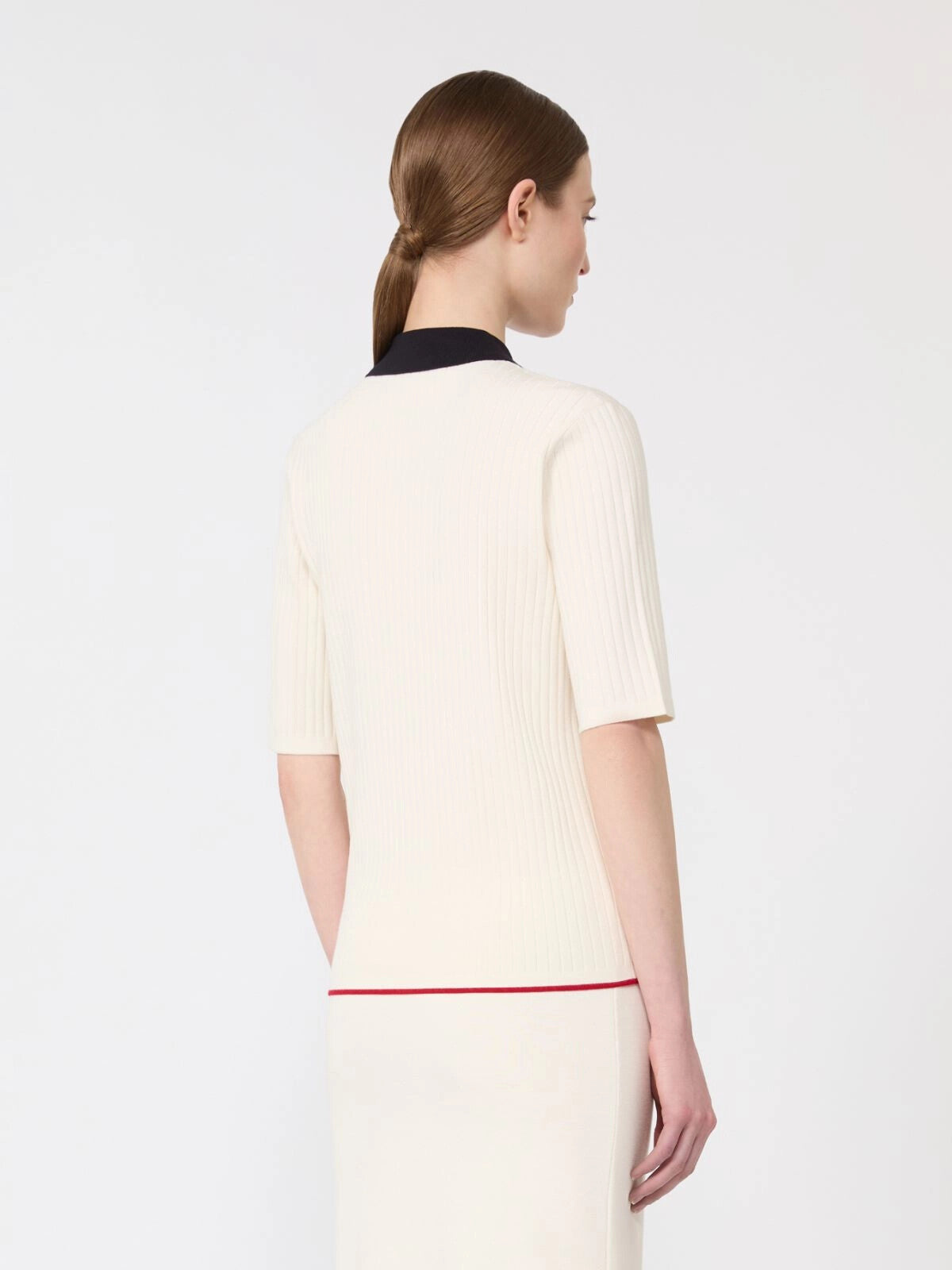 MAX-2616361031 MTOCURI WHITE&BLUE KNIT POLO TOP – Coats and co.