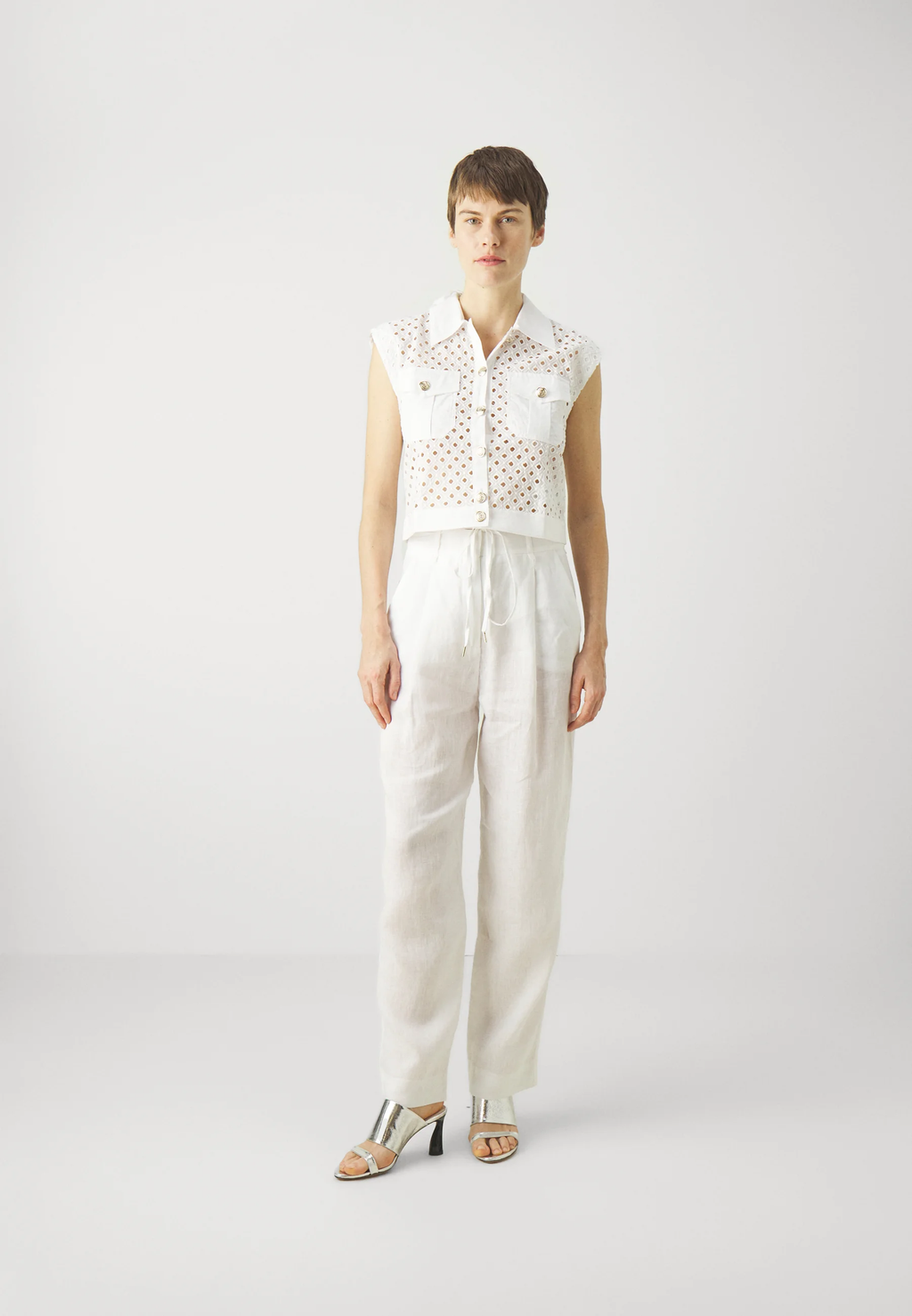 MRL-241311122 GLADIS WHITE LACE SHIRT