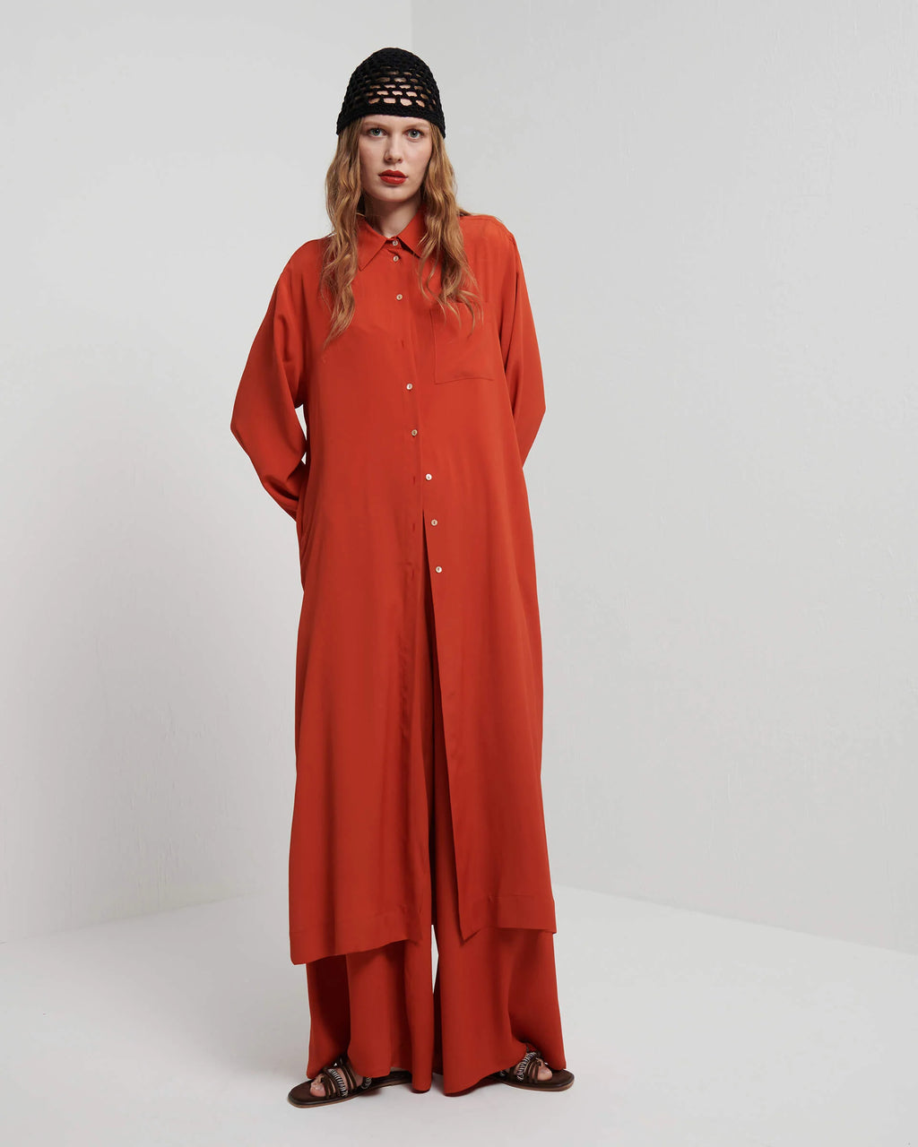 SFZ-25FE6567YOCE BROWN SHIRT DRESS