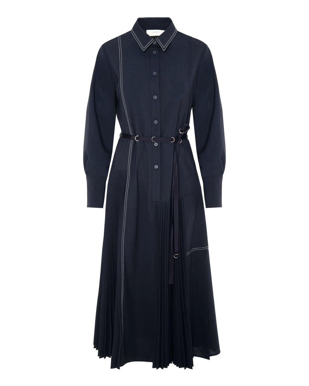 BEA-25FA6599RO99 BLACK PLEATED SHIRT DRESS