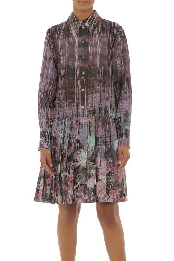 ABF-V04376 MULTI GREY PRINT DRESS