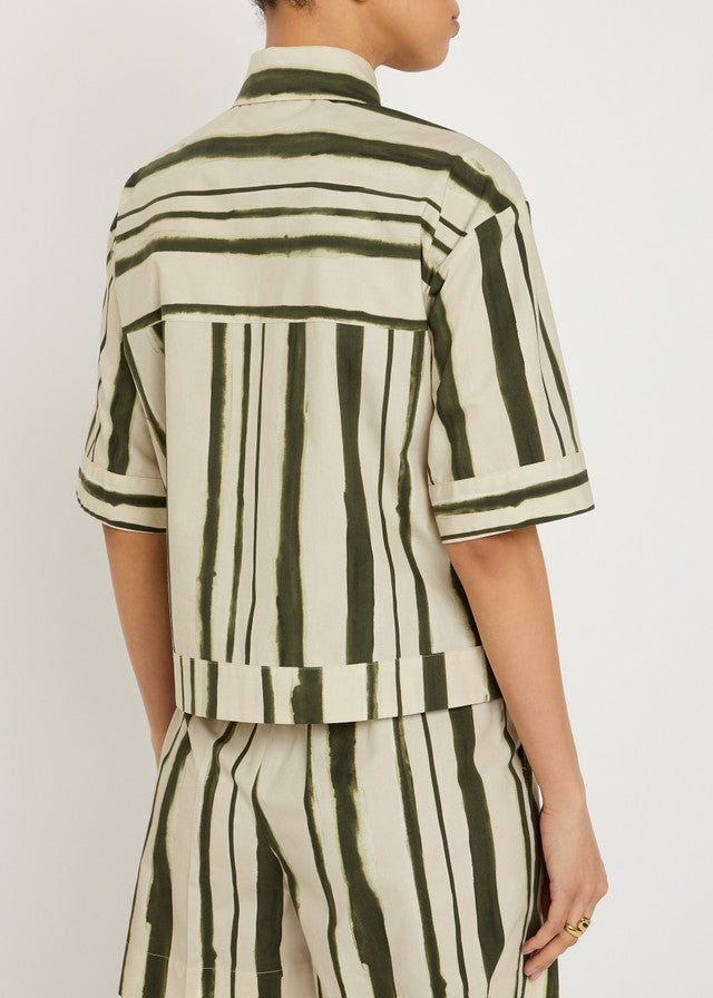 MM-261611104600 MMLPALLORE MOSS GREEN SHIRT