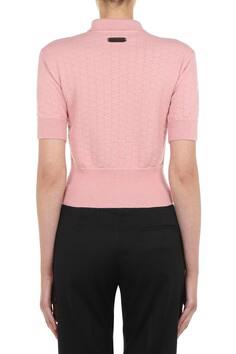 MSC-A0909 PINK KNITTED CARDIGAN