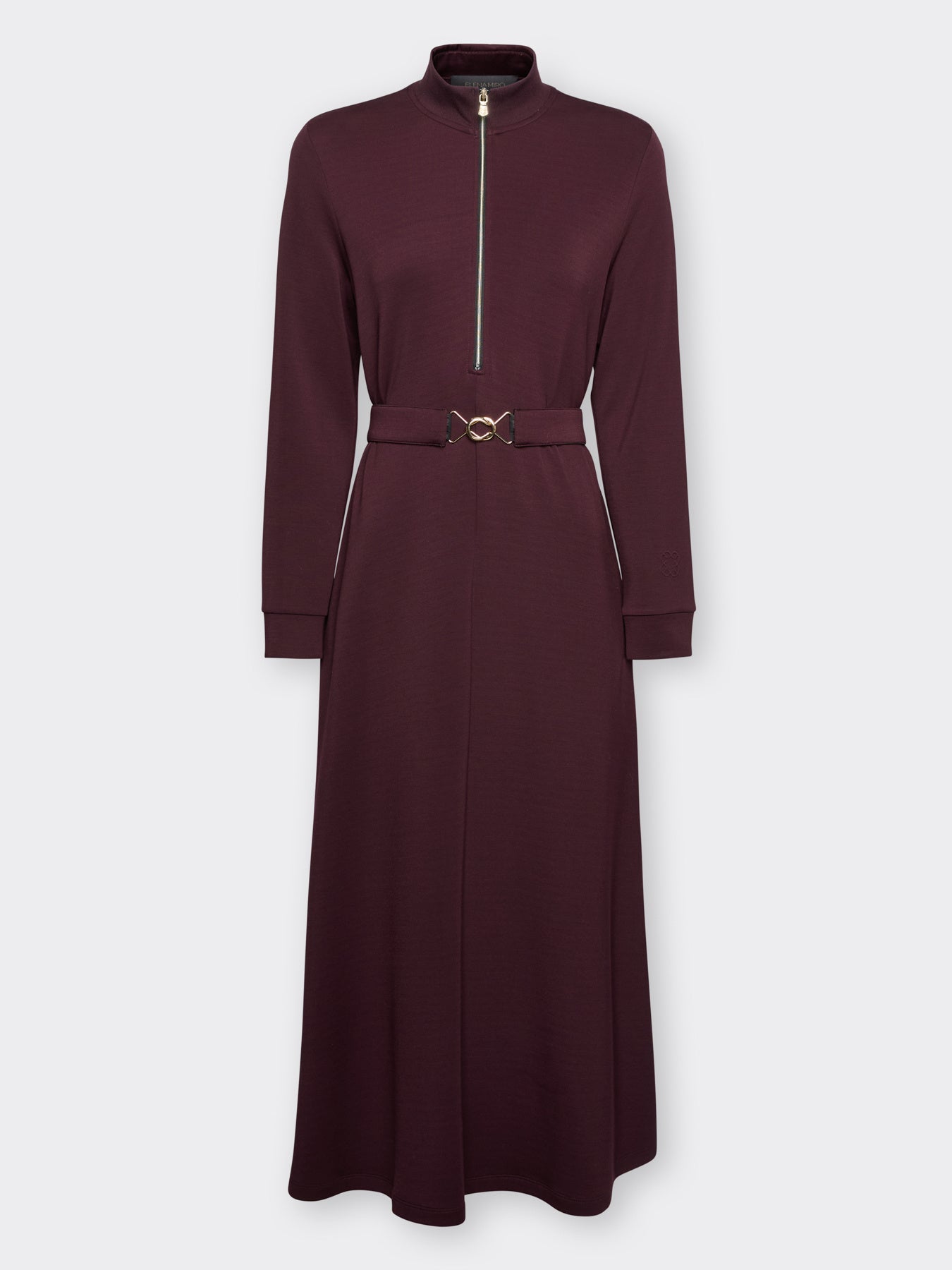 ELM-7004Z0001 BURGUNDY SCUBA DRESS