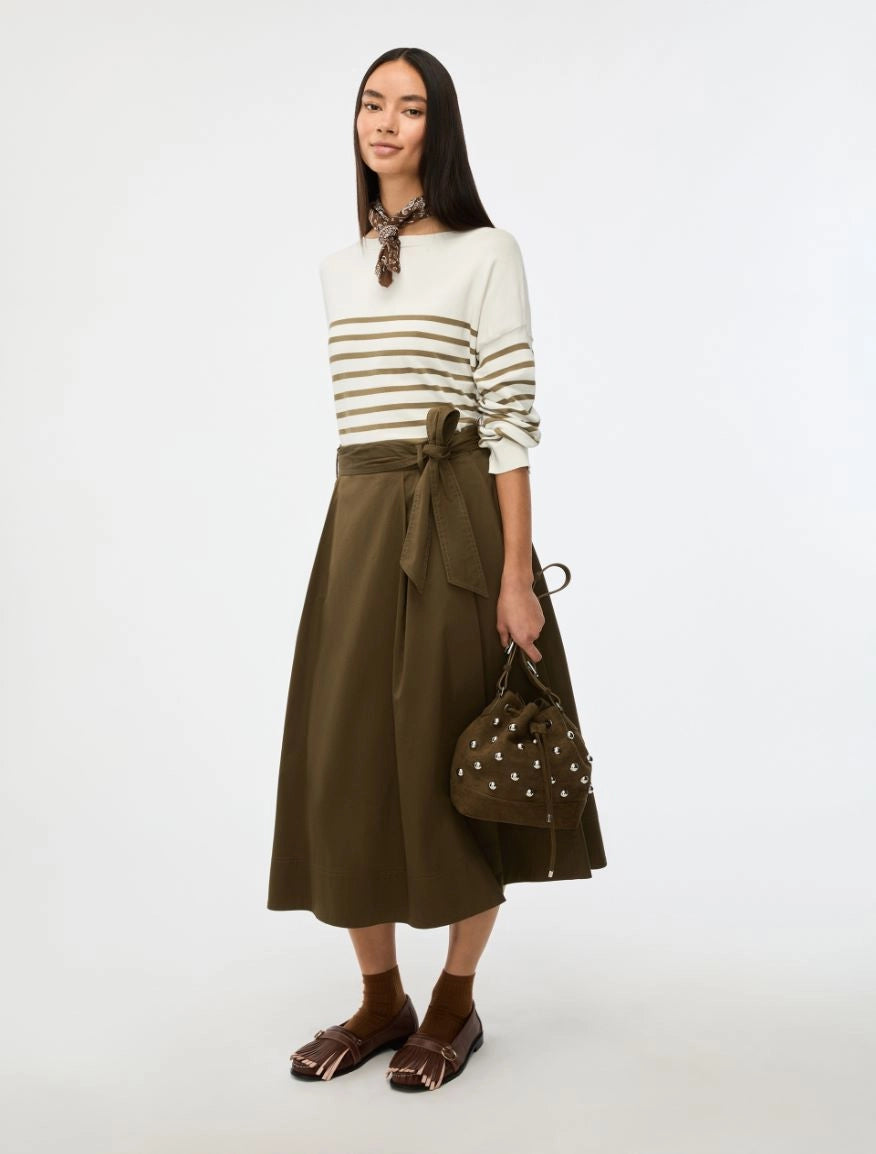 IBL-21710101 IBLZUPPA KHAKI TIE SKIRT