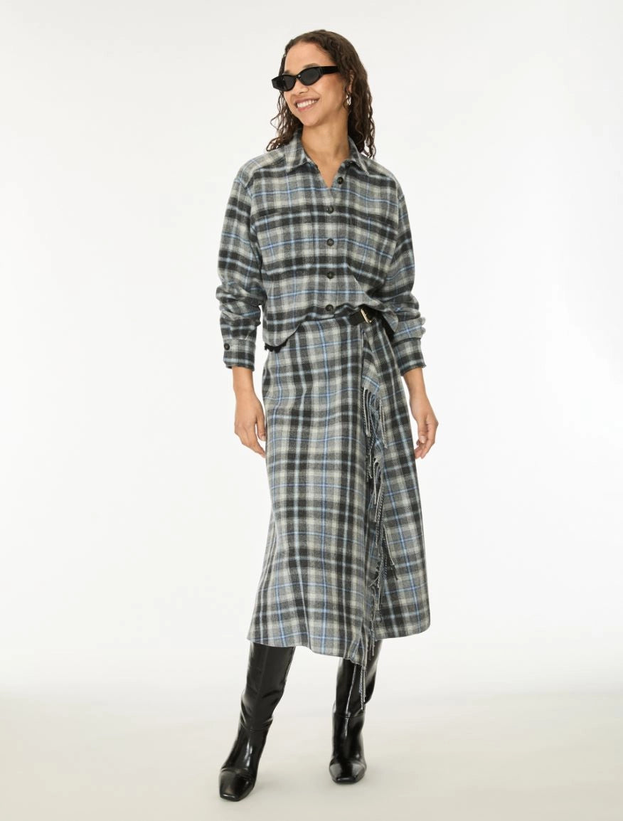 IBL-22710052200 IBLMANTIDE BLUE CHECK BUCKLE SKI