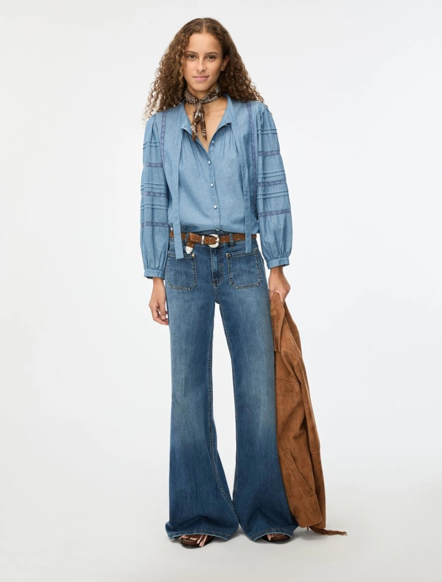 IBL-21711102 IBLGHIANDOLA DENIM BLOUSE