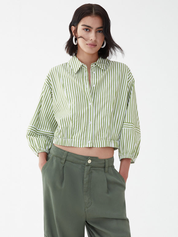 Striped green shirt