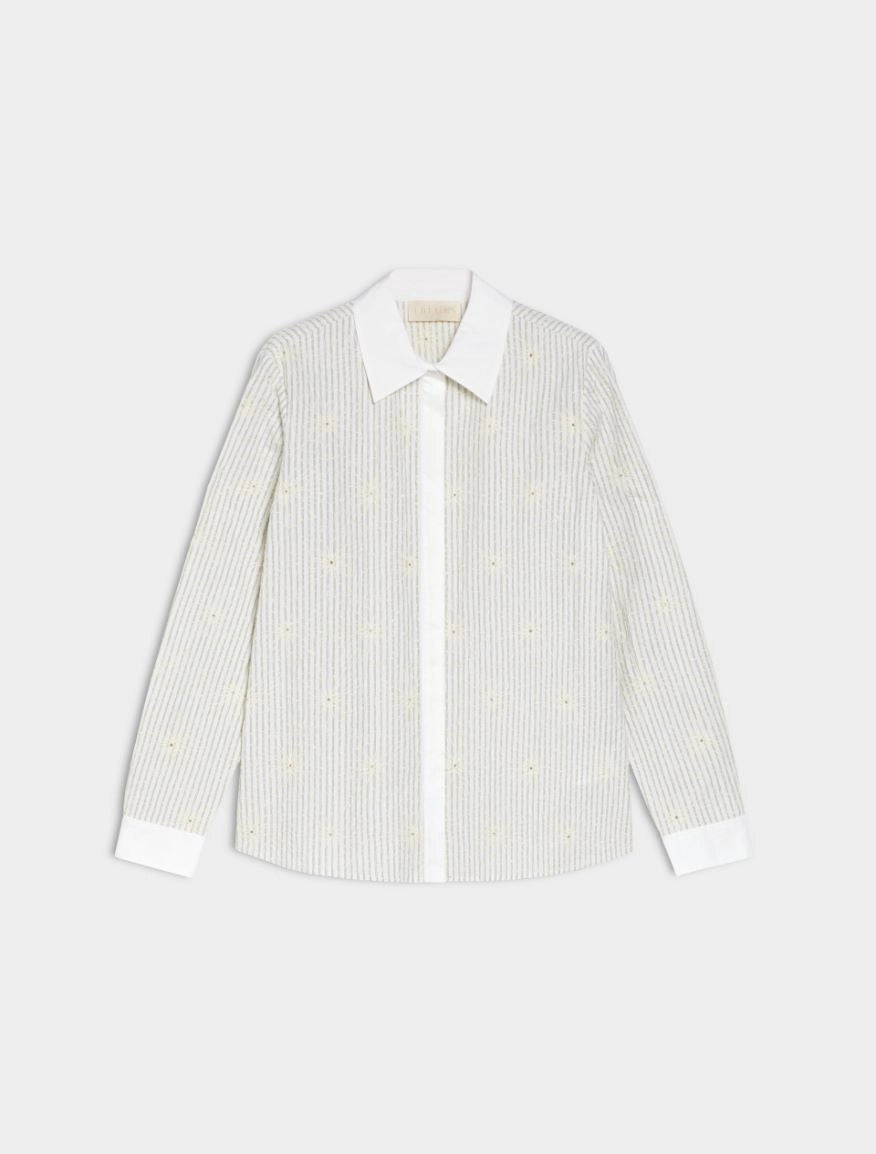 IBL-21711104 IBLBRONCIO GREEN EMBROIDERED BLOUSE