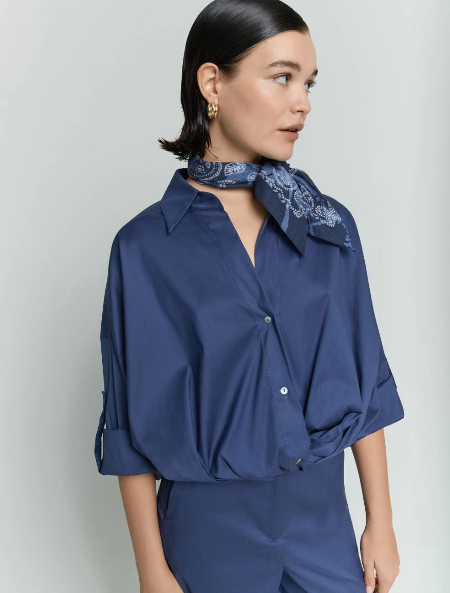 IBL-251711106 PALMAS NAVY ELASTICATED BLOUSE