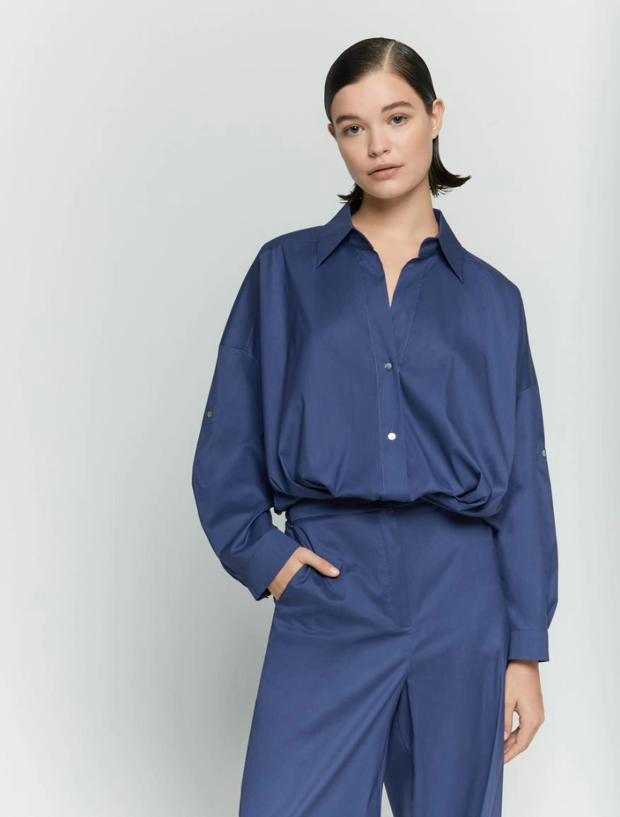 IBL-251711106 PALMAS NAVY ELASTICATED BLOUSE