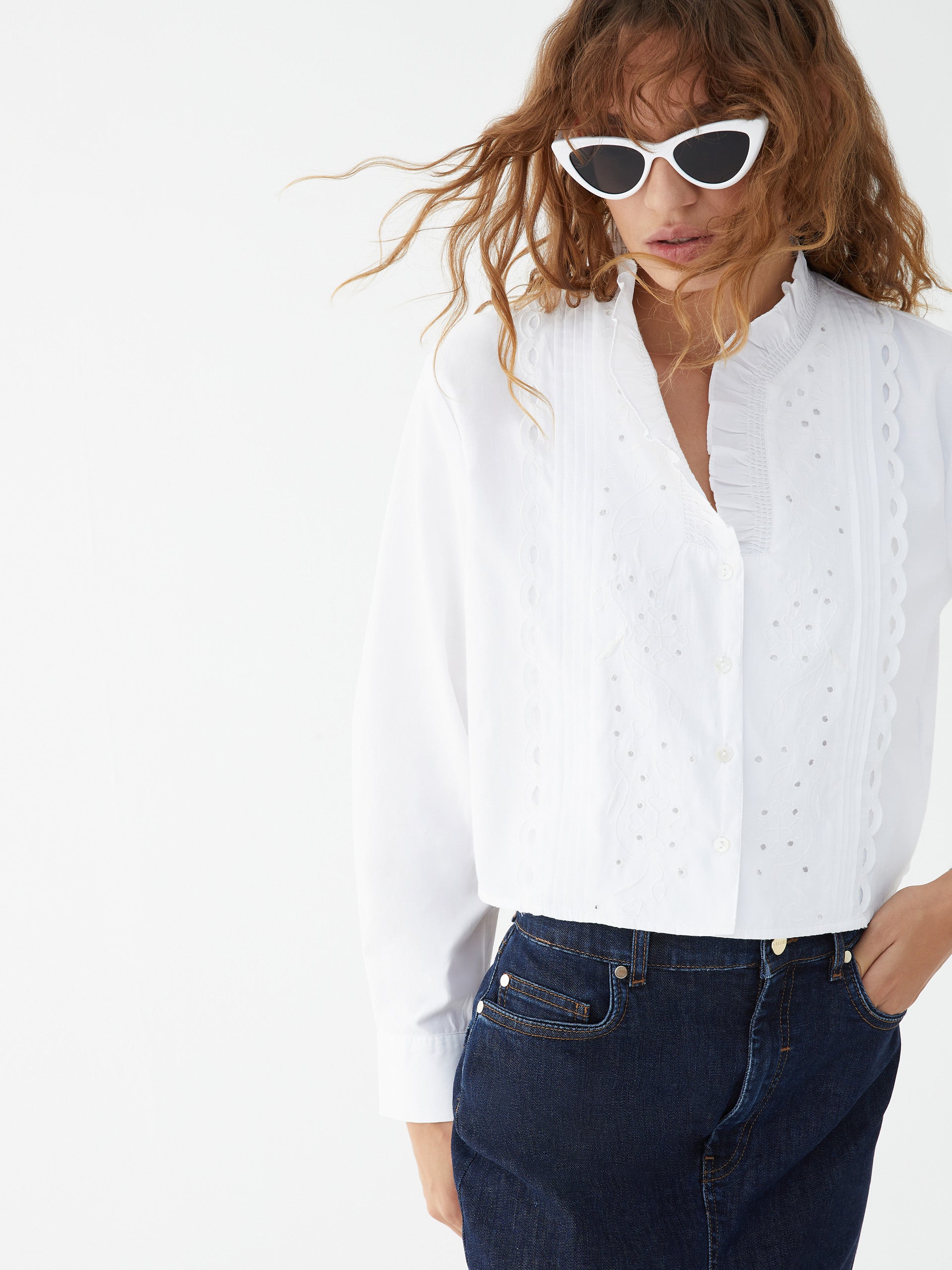 IBL-2417111071 CARELLO WHITE BLOUSE