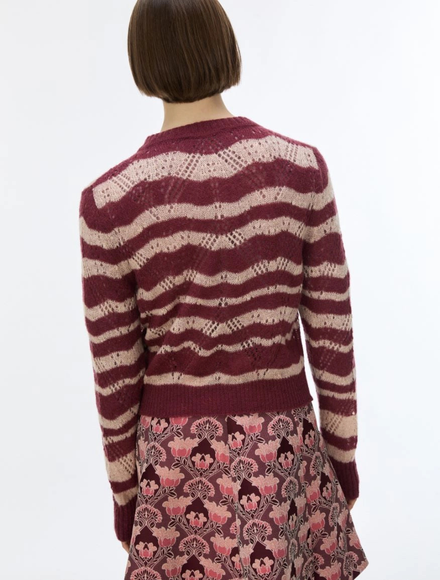 IBL-2627346091200 IBLTENEBRE BURGANDY STRIPED CARD