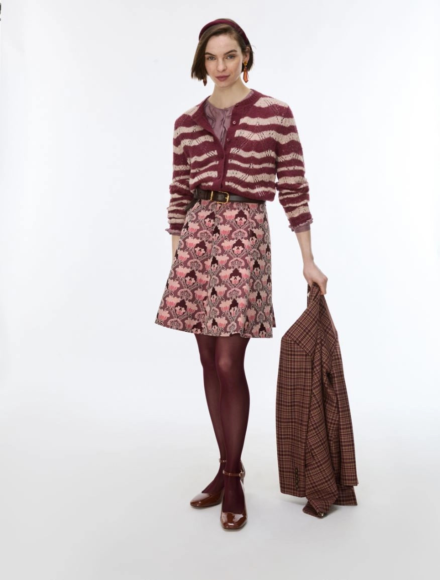 IBL-2627346091200 IBLTENEBRE BURGANDY STRIPED CARD