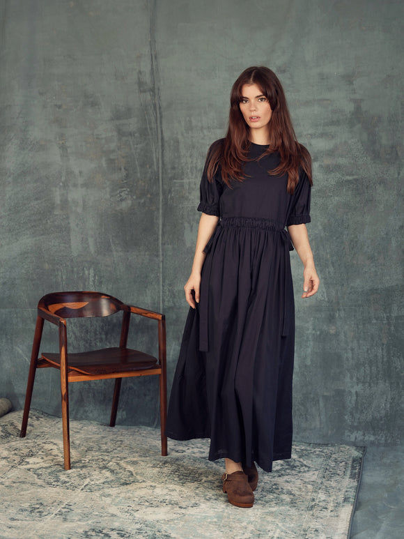 NOI- 7350 BLUE COTTON DRESS