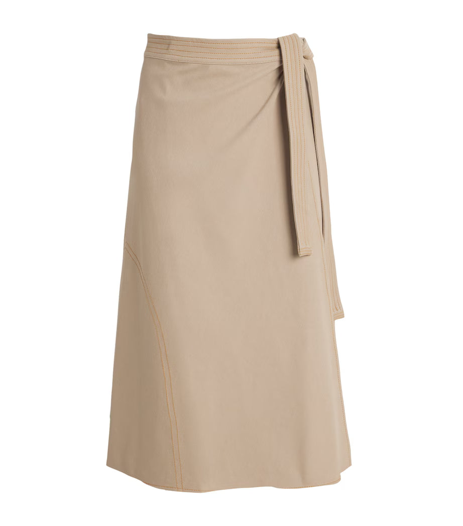 MM-261677102 MMLRANE BEIGE WRAP TIE SKIRT