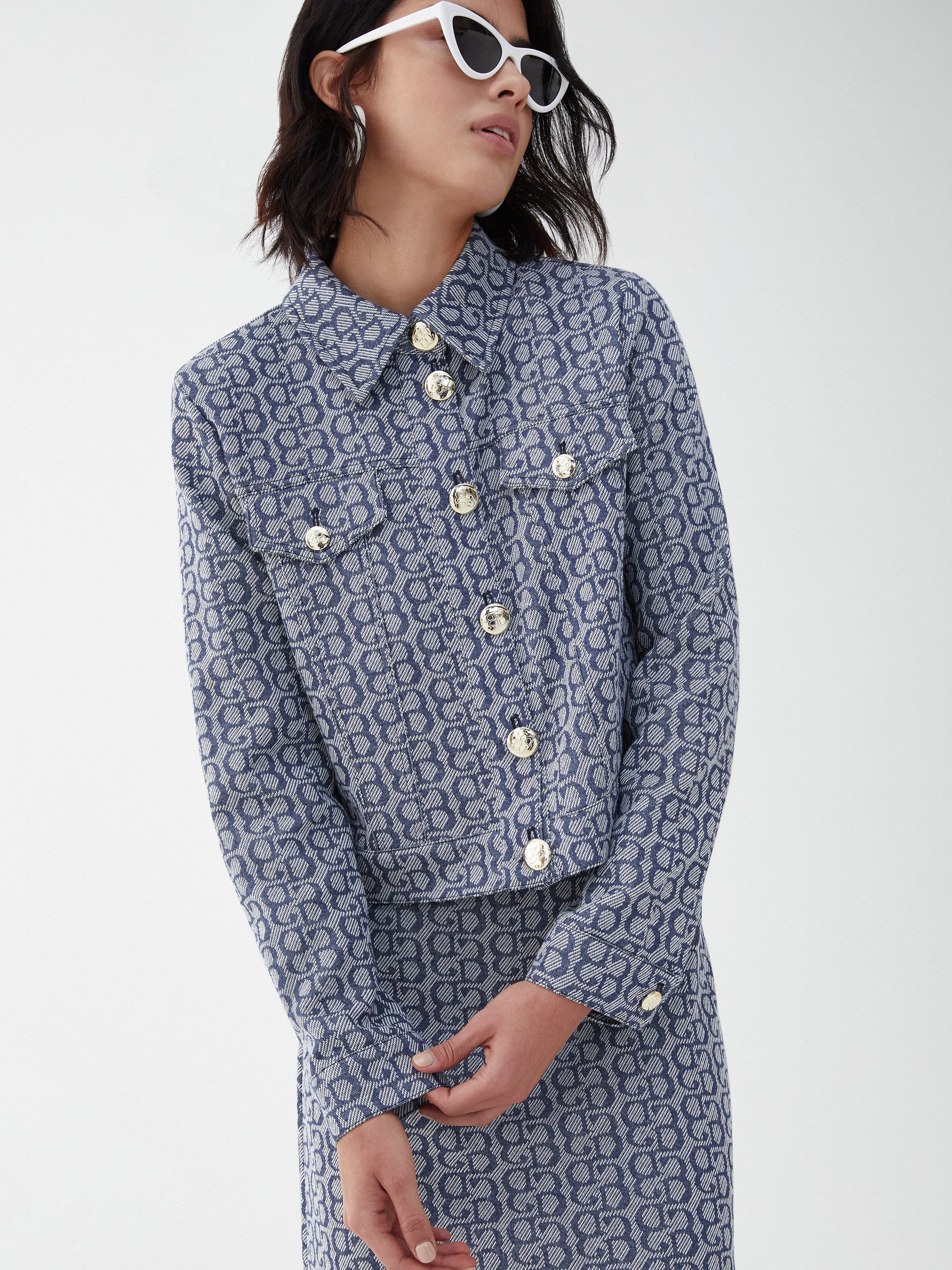 IBL-9181 FIBRA1 BLUE PRINT JACKET