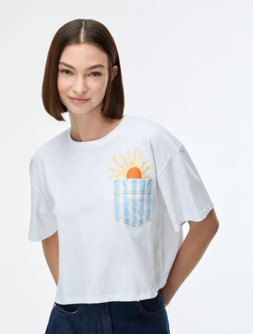 IBL-261797106 IBLELODIA WHITE SUN T-SHIRT