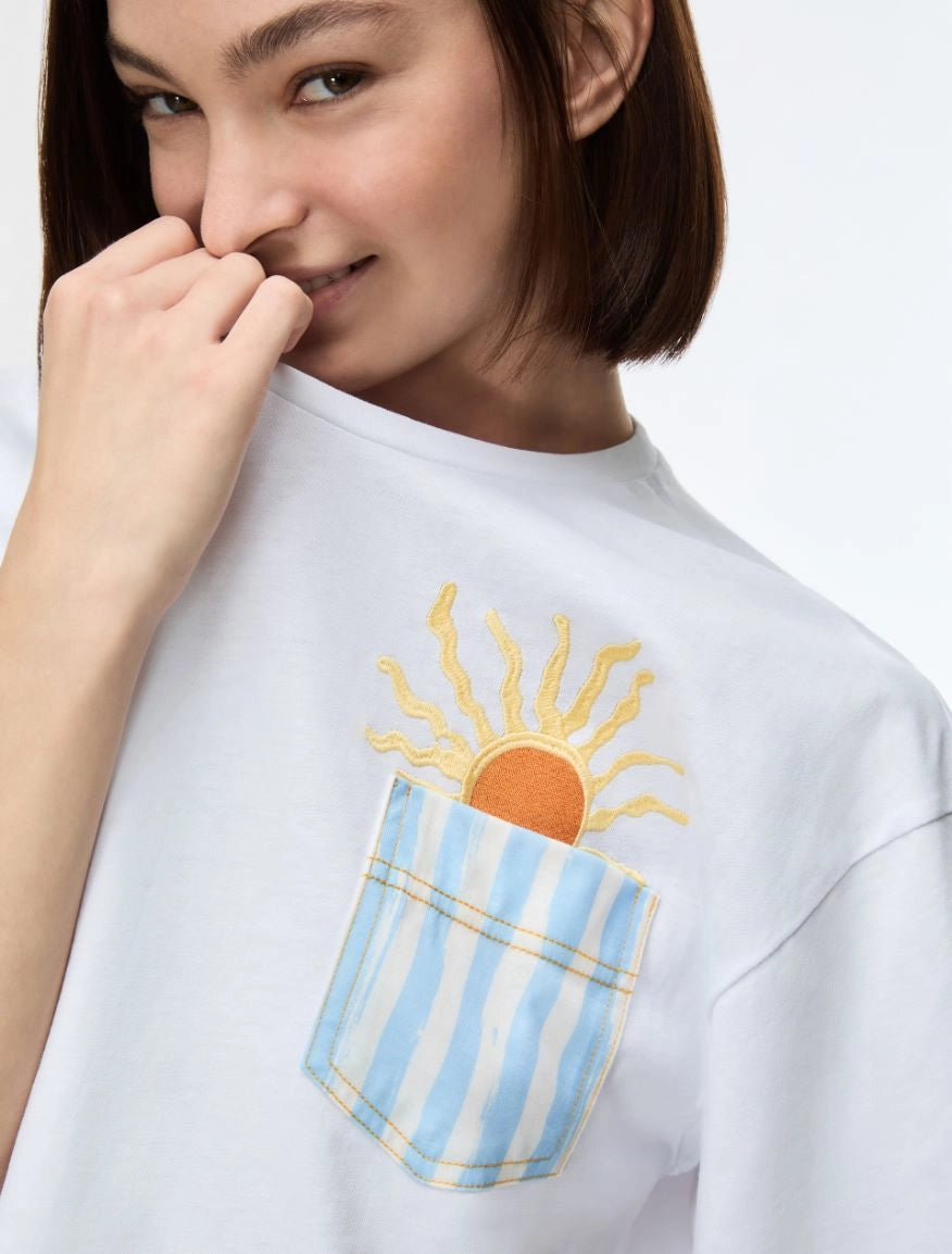 IBL-261797106 IBLELODIA WHITE SUN T-SHIRT