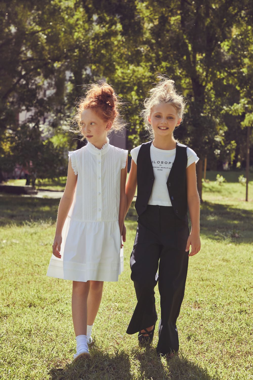 PHK-I1E908 WHITE POPLIN DRESS