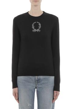 MSC-A0930 BEIGE&BLACK WREATH LOGO TOP