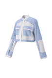 MAM-6741 BLUE&WHITE SHIRT