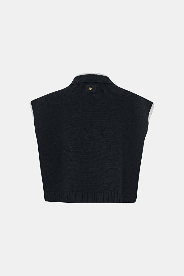 ABF-A0833 NAVY EMBROIDERED VEST