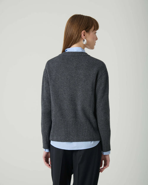 BEA-25FA8694FREED GREY EMBELLIHED CARDIGAN