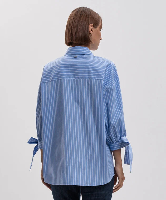 TWS-262TP276A BLUE STRIPED SHIRT