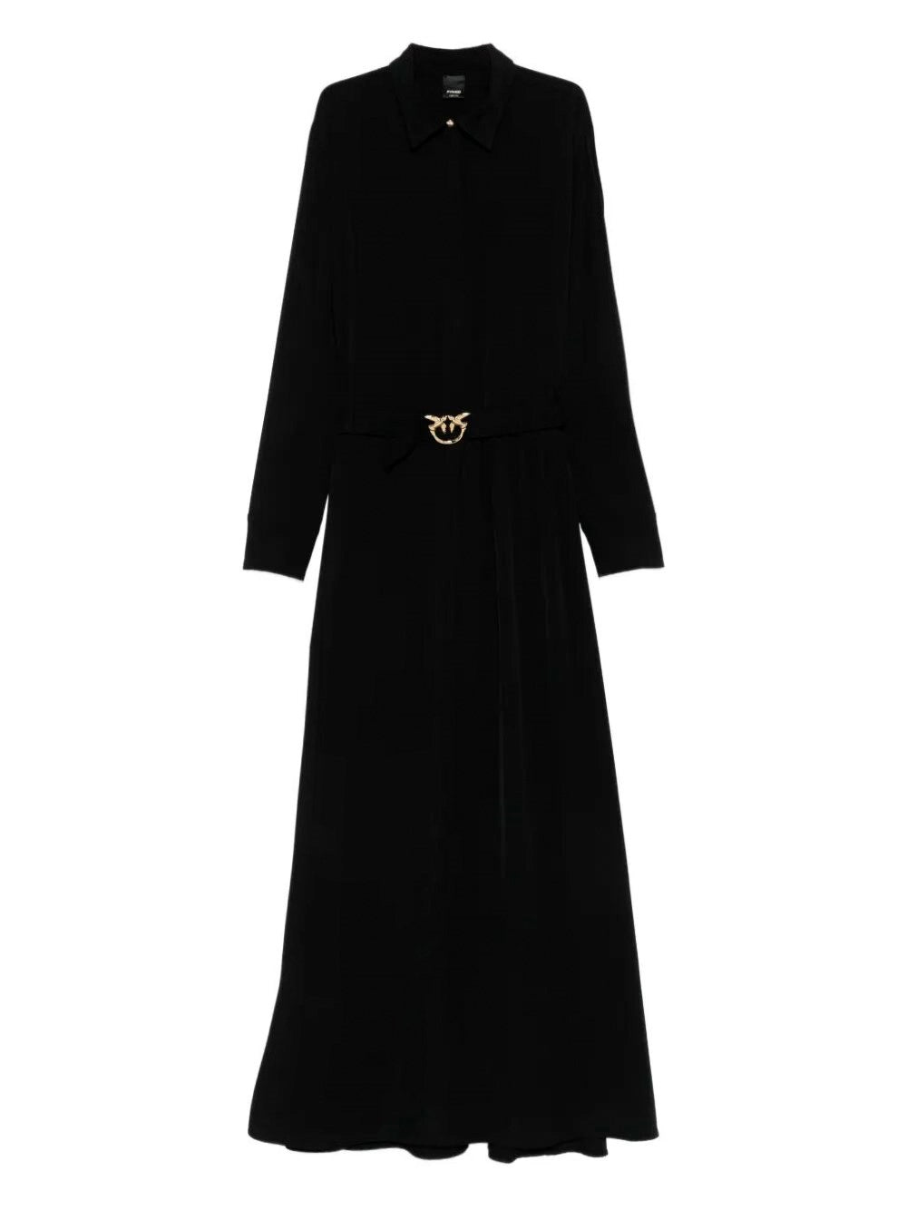 PKO-105597 SARTU BLACK LOGO BELT DRESS