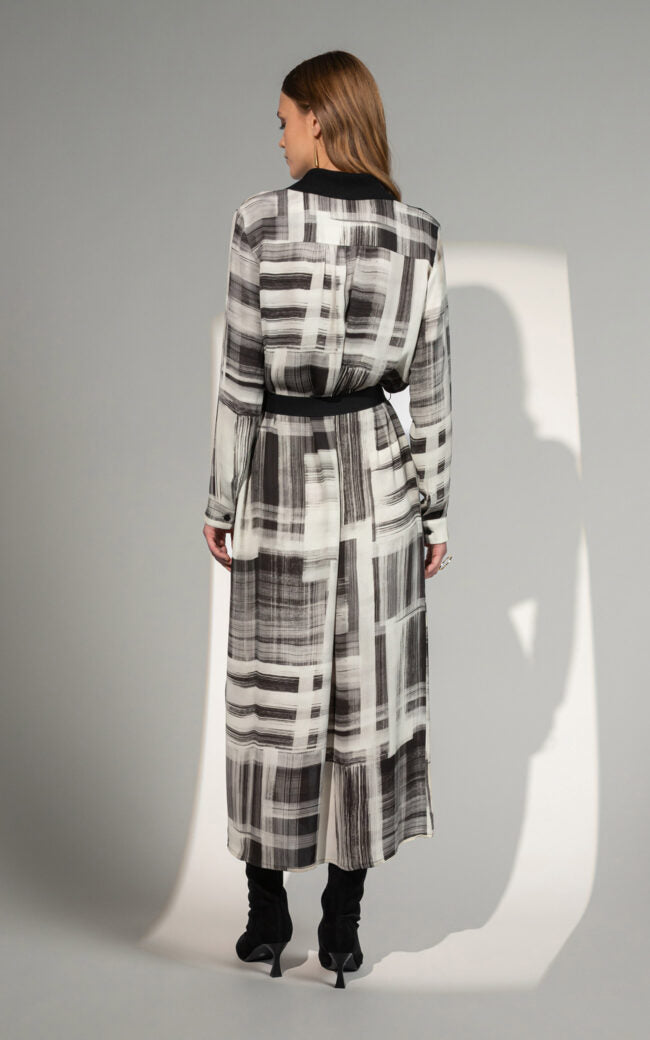 SHS-30 9047/N BLACK&WHITE SHIRT DRESS
