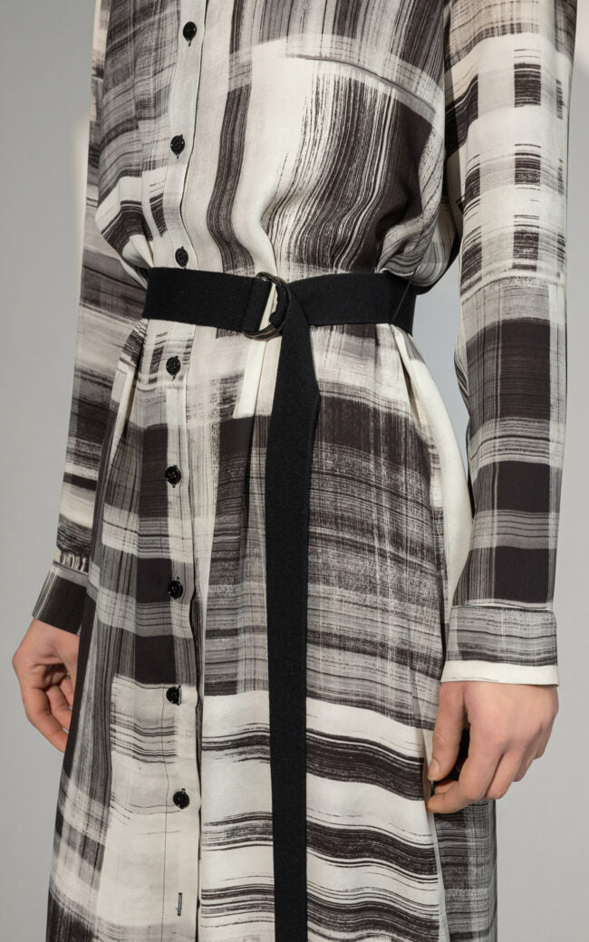 SHS-30 9047/N BLACK&WHITE SHIRT DRESS