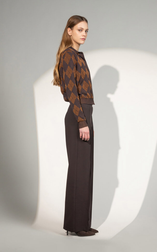 SHS-30 9070/L ESPRESSO ARGYLE CARDIGAN
