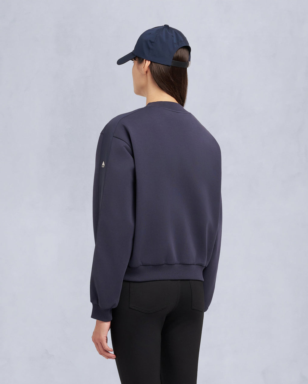 MKN-M35LS631 BLACK MIX MEDIA CREWNECK TOP
