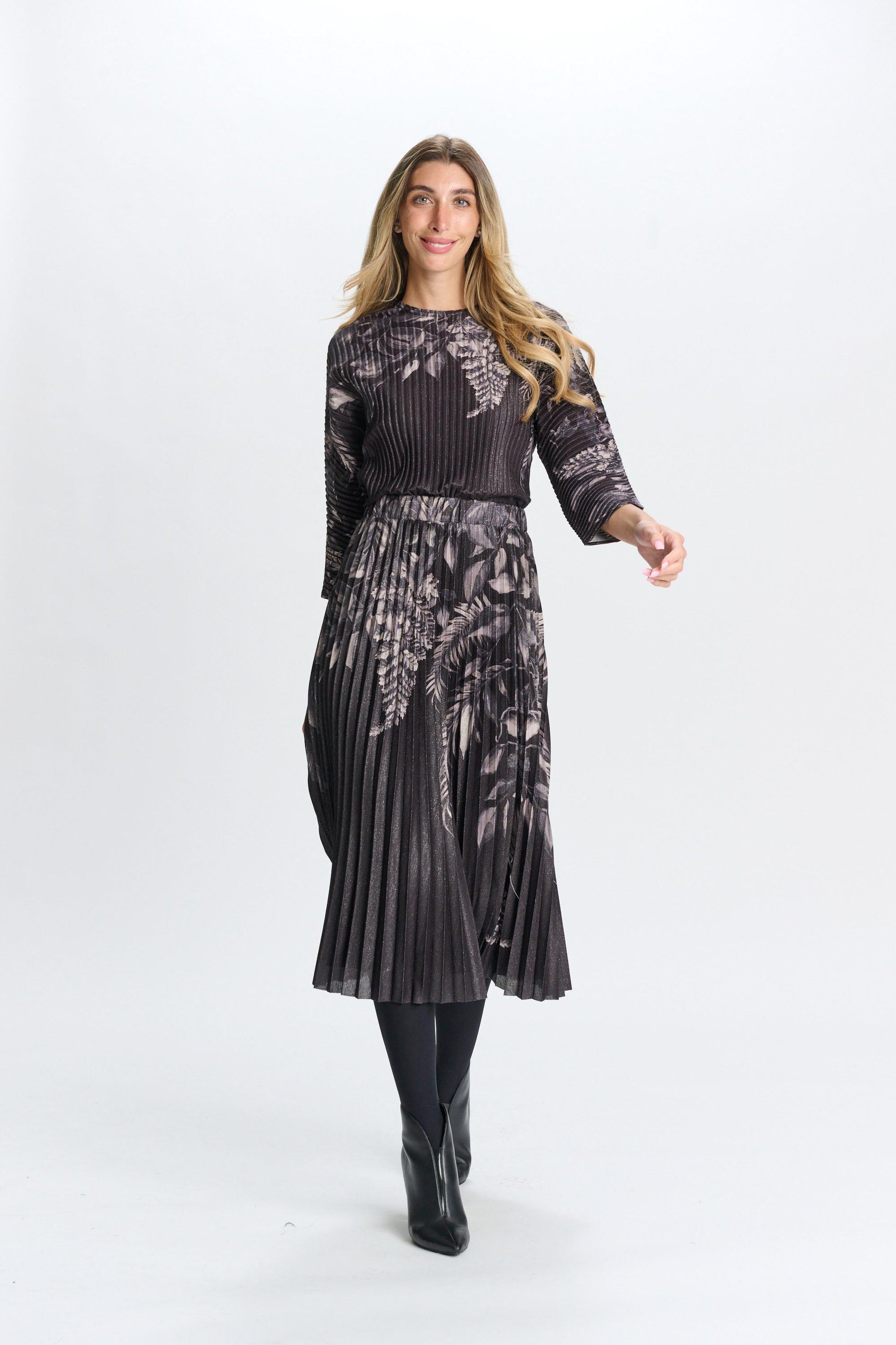 MIZ-992898&992899 GREY FLORAL SET