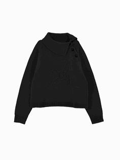 PHK-I9F606 BLACK EMBROIDERED LOGO TOP