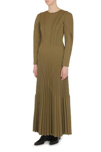 ABF-A0410 GREEN WOOL DRESS