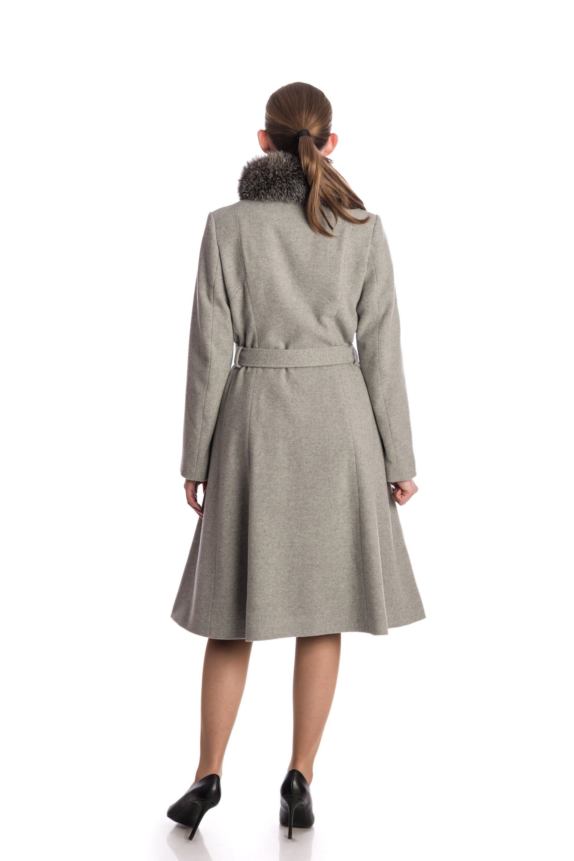 IDD-A1305-02-P1F BLACK WOOL COAT