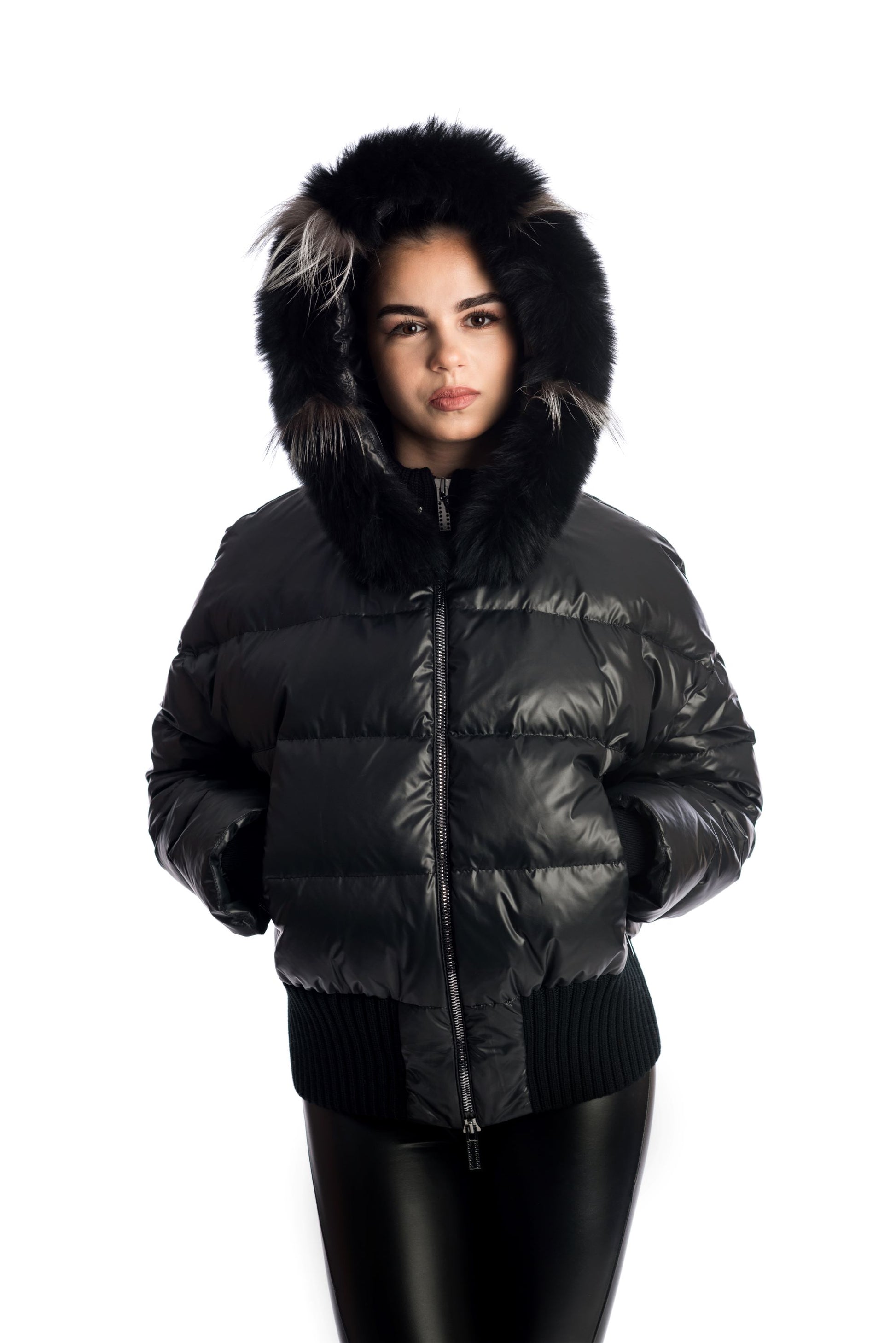 IDD-A1318-01-DF BLACK RIB WAIST DOWN JAC