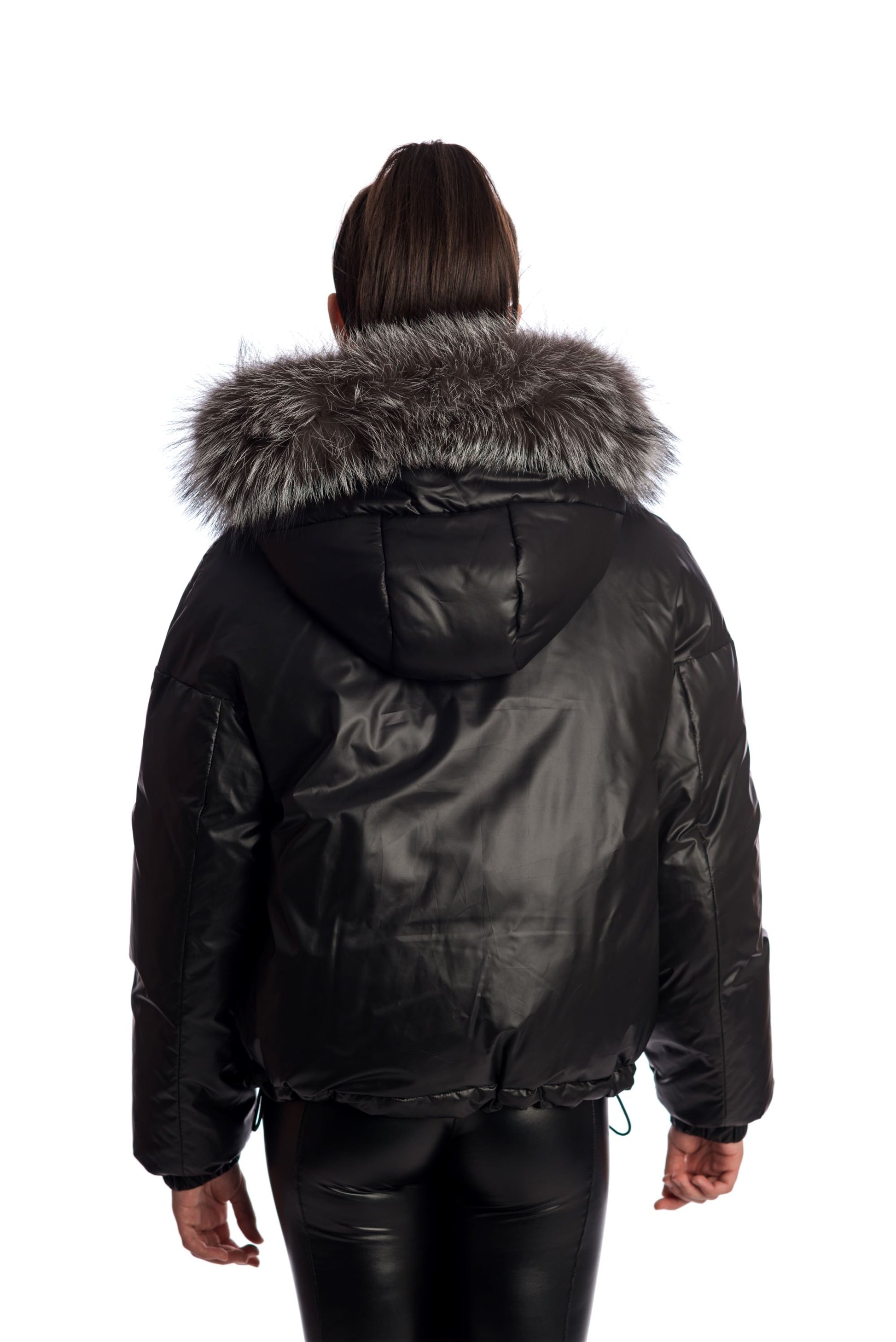 IDD-A1338-01-DF BLACK PLAIN DOWN JACKET