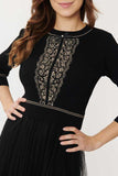 DRY-A312019 BLACK&BEIGE DRESS
