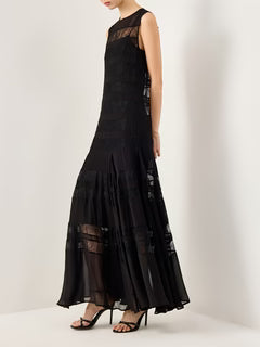 MRL-252322012 GESSY BLACK LACE SLEEVELESS DRESS