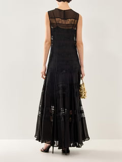 MRL-252322012 GESSY BLACK LACE SLEEVELESS DRESS
