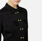 ELS-AB68846 BLACK BUTTON DRESS