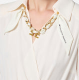 ELS-AB86352 BEIGE WRAP DRESS