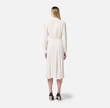 ELS-AB86352 BEIGE WRAP DRESS