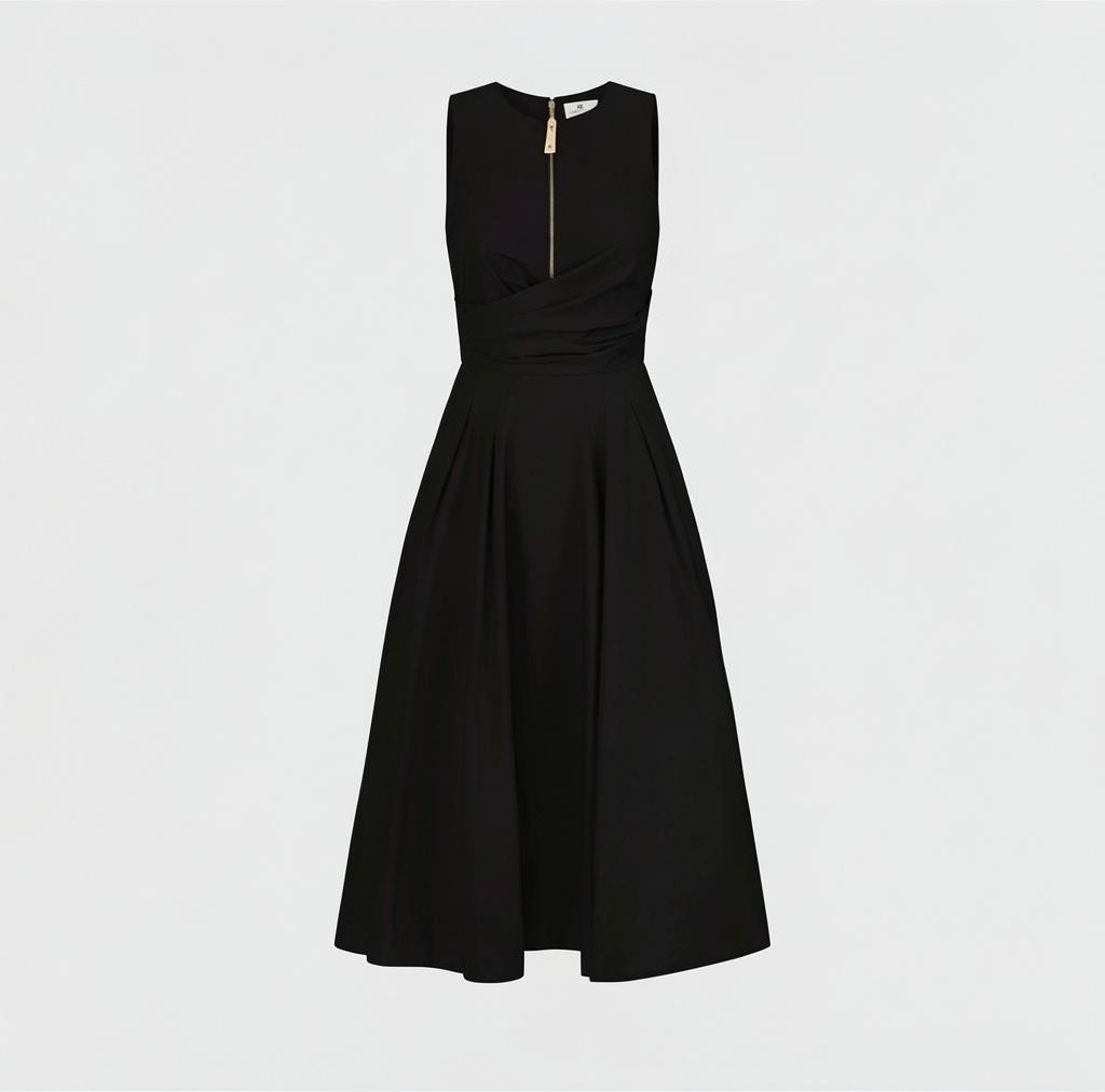 ELS-AB96666 BLACK SLEEVELESS DRESS