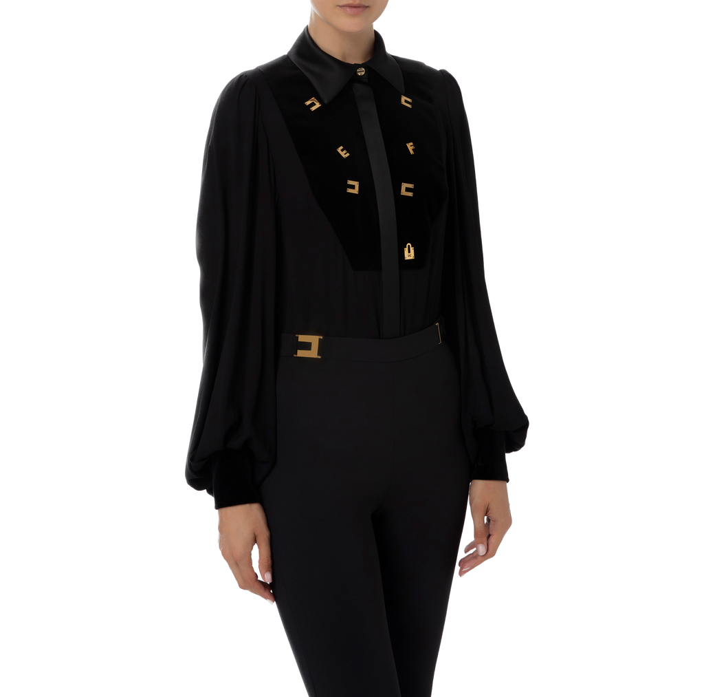 ELS-CB00436E2 BLACK BLOUSE