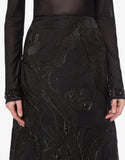 ABF-0125 BLACK FANTASY PRINT SKIRT